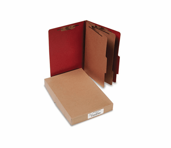 ACC16036 Pressboard 25-Pt. Classification Folder, Legal, Six-Section, Earth Red, 10/Box By ACCO BRANDS, INC.