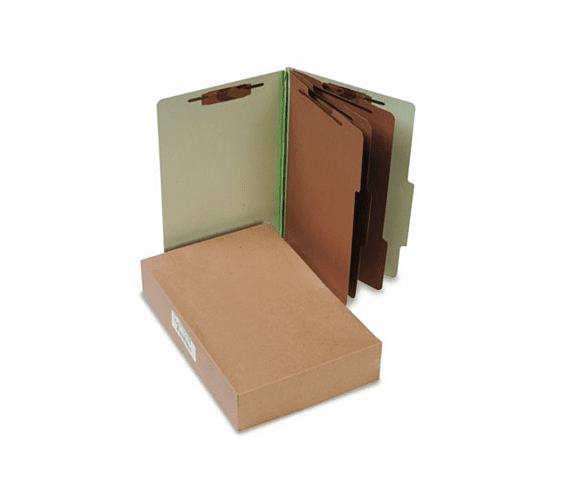 ACC16048 Pressboard 25-Pt. Classification Folders, Legal, 8-Section, Leaf Green, 10/Box By ACCO BRANDS, INC.
