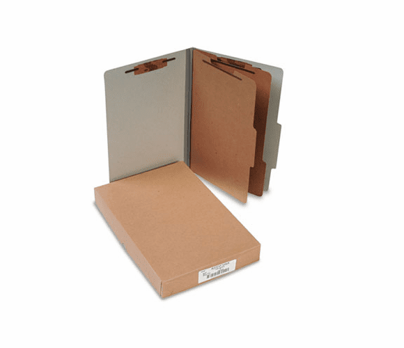 ACC16056 Pressboard 25-Pt. Classification Folders, Legal, Six-Section, Mist Gray, 10/Box By ACCO BRANDS, INC.