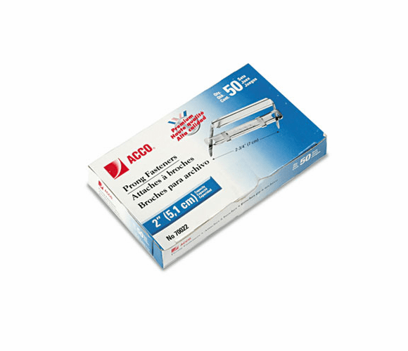 ACC70022 Premium Two-Piece Paper File Fasteners, Two Inch Capacity, 50/Box By ACCO BRANDS, INC.