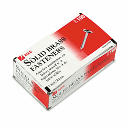 ACC71504 Brass Prong Paper File Fasteners, One Inch Length, 100/Box By ACCO BRANDS, INC.