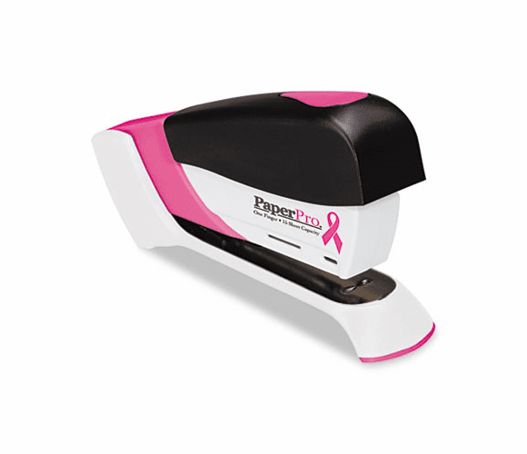 ACI1588 Pink Ribbon Compact Stapler, 15-Sheet Capacity, Pink/White By ACCENTRA, INC.