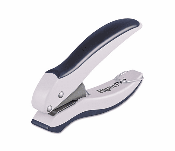 ACI2402 10-Sheet Capacity One-Hole Punch, Rubber Handle, Gray By ACCENTRA, INC.