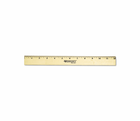 ACM05011 Wood Ruler with Single Metal Edge, 12" By ACME UNITED CORPORATION