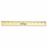 ACM05011 Wood Ruler with Single Metal Edge, 12" By ACME UNITED CORPORATION