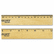 ACM05221 Flat Wood Ruler w/Two Double Brass Edges, 12", Clear Lacquer Finish By ACME UNITED CORPORATION