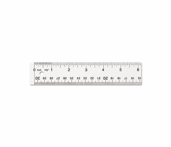 ACM10562 See Through Acrylic Ruler, 12", Clear By ACME UNITED CORPORATION