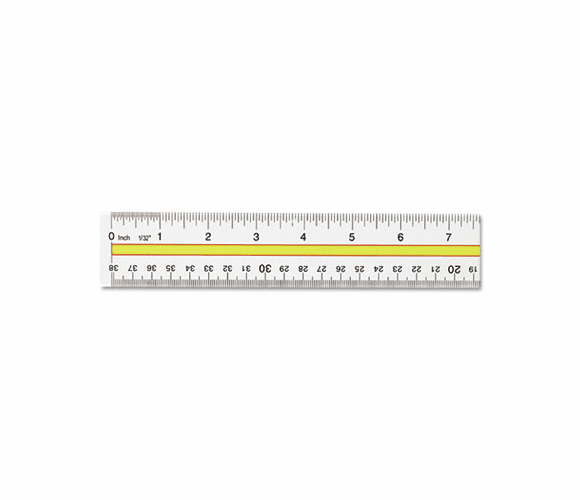 ACM10580 Acrylic Data Highlight Reading Ruler With Tinted Guide, 15" Clear By ACME UNITED CORPORATION