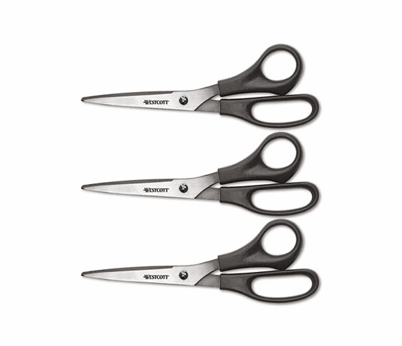 ACM13402 All Purpose Value8" Bent Scissors 3-pack By ACME UNITED CORPORATION
