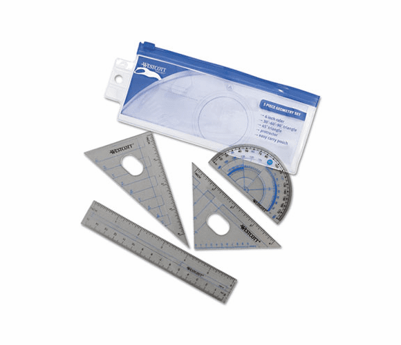 ACM14550 Five Piece Math Tool Kit, Blue and Gray By ACME UNITED CORPORATION