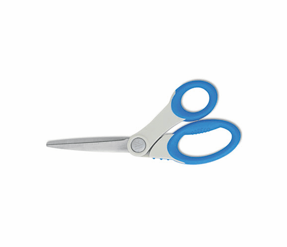 ACM14739 Soft Handle Bent Scissors With Microban Protection, Blue, 8" By EVERSHARP PEN CO.