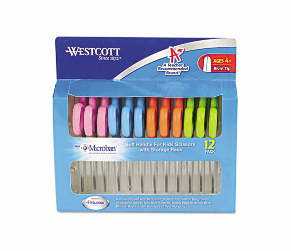 ACM14873 Kids Soft Handle Scissors with Microban Protection, 12/Pack, 5" Blunt By ACME UNITED CORPORATION