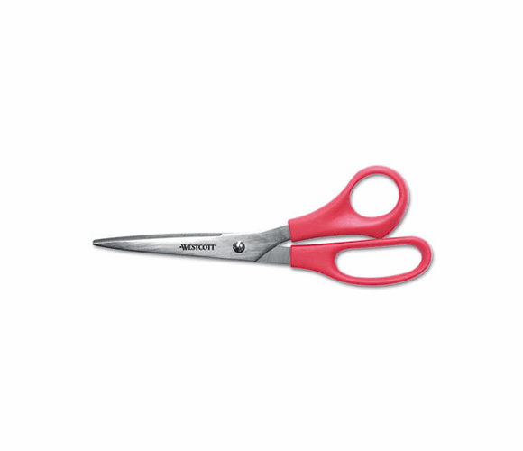 ACM40618 All Purpose Value Stainless Steel Scissors, 8", Red By ACME UNITED CORPORATION