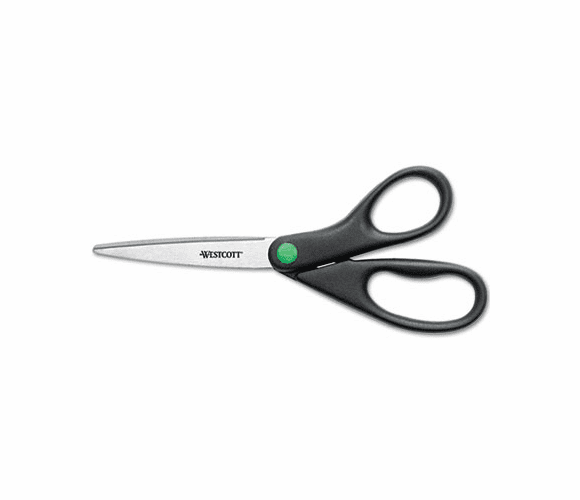 ACM41418 KleenEarth Recycled Stainless Steel Scissors, 8" Straight, Black By ACME UNITED CORPORATION