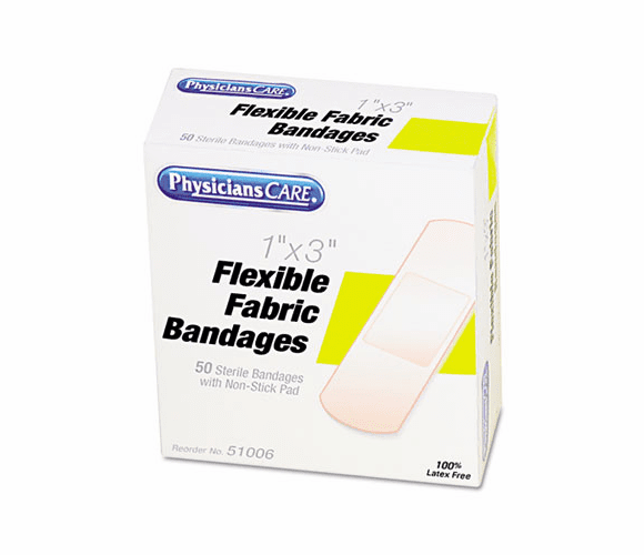 ACM51006 First Aid Fabric Bandages, Box of 50, 1" x 3" By ACME UNITED CORPORATION