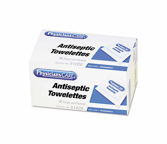 ACM51028 First Aid Antiseptic Towelettes, Box of 25 By ACME UNITED CORPORATION