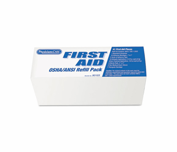 ACM90103 ANSI / OSHA First Aid Refill Kit, Contains 48 Pieces By ACME UNITED CORPORATION