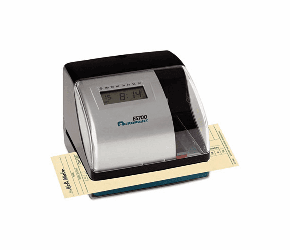 ACP010182000 ES700 Digital AutomaticTime Recorder, Silver and Black By ACRO PRINT TIME RECORDER