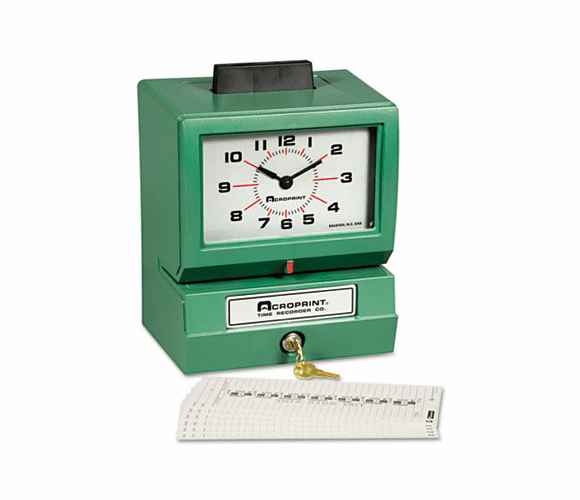 ACP011070413 Model 125 Analog Manual Print Time Clock w