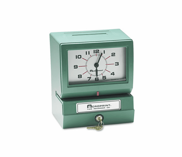 ACP012070411 Model 150 Analog Automatic Print Time Clock with Month/Date/1-12 Hours/Minutes By ACRO PRINT TIME RECORDER