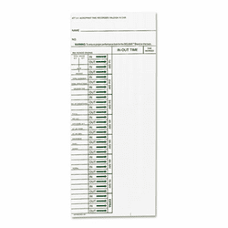 ACP096103080 Time Card for Model ATT310 Electronic Totalizing Time Recorder, Weekly, 200/Pack By ACRO PRINT TIME RECORDER