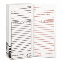 ACP099111000 Time Card for Es1000 Electronic Totalizing Payroll Recorder, 100/Pack By ACRO PRINT TIME RECORDER