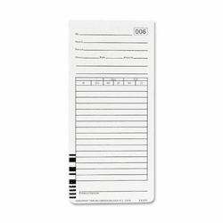 Acroprint 09-9111-000 Totalizing Payroll Recorder Time Cards ES1010, Pack of 100 Cards, Numbered, Employee Signature Line