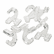 ADM1900993241 Clear Plastic Ceiling Hooks, 5/16 x 3/4 x 1-3/8, 6 Hooks/Pack By ADAMS MANUFACTURING CORP.