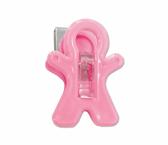 ADM3303673241 Magnet Man Clip, Plastic, Pink, 3/Pack By ADAMS MANUFACTURING CORP.