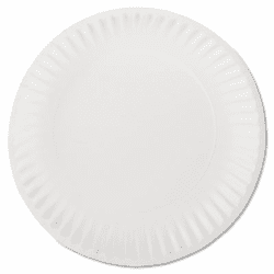 AJMPP9GREWH White Paper Plates, 9" Diameter, 10 Bags of 100/Carton By AJM PACKAGING CORP.