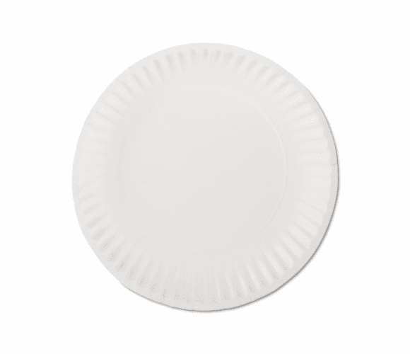 AJMPP9GREWH White Paper Plates, 9" Diameter, 10 Bags of 100/Carton By AJM PACKAGING CORP.