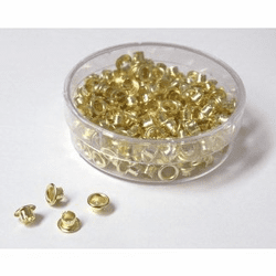 Akiles Brass-Plated Eyelets 4.8mm x 4.6mm (250/box)