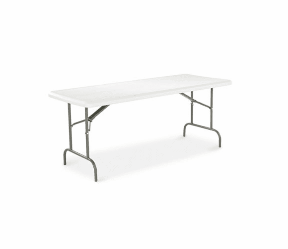 ALE65500 Resin Rectangular Folding Table, 72w x 30d x 29h, Platinum By ALERA