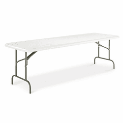 ALE65501 Resin Rectangular Folding Table, 96w x 30d x 29h, Platinum By ALERA