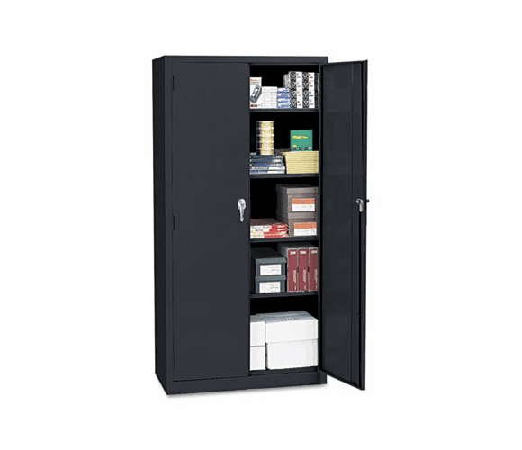ALE80169 Economy Assembled Storage Cabinet, 36w x 18d x 72h, Black By ALERA