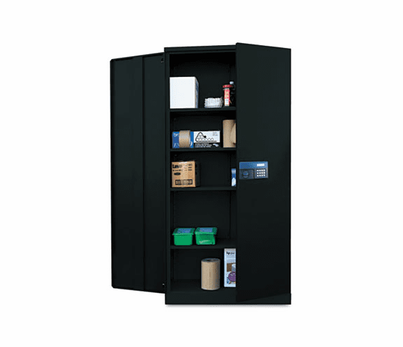 ALE80369 Quick-Assemble Electronic Lock Cabinet, 36w x 18d x 72h, Black By ALERA