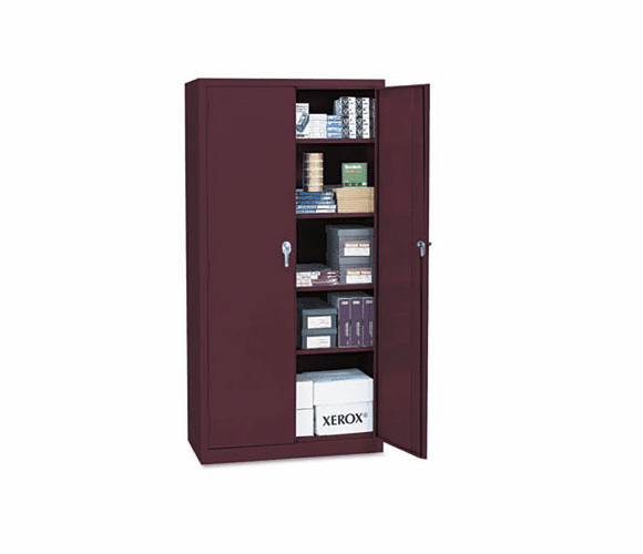 ALE8210603 Assembled Storage Cabinet, 36w x 18d x 72h, Burgundy By ALERA