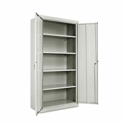 ALE82107 Assembled Welded Storage Cabinet, 36w x 18d x 72h, Light Gray By ALERA