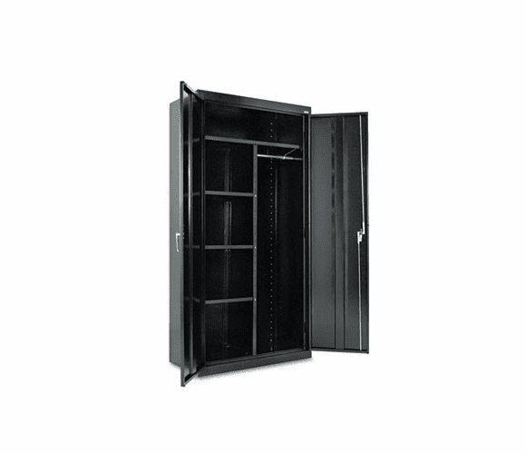 ALE82209 Assembled 72" High Wardrobe/Cabinet, 36w x 18d x 72h, Black By ALERA