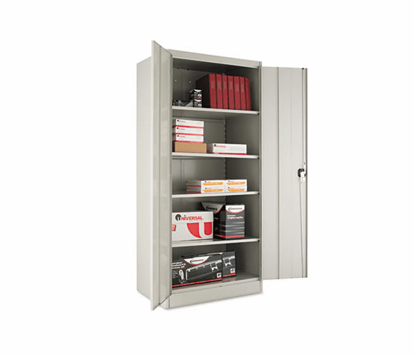 ALE82362 Quick-Assemble Electronic Lock Cabinet, 36w x 24d x 78h, Light Gray By ALERA