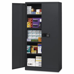 ALE82369 Quick-Assemble Electronic Lock Cabinet, 36w x 24d x 78h, Black By ALERA