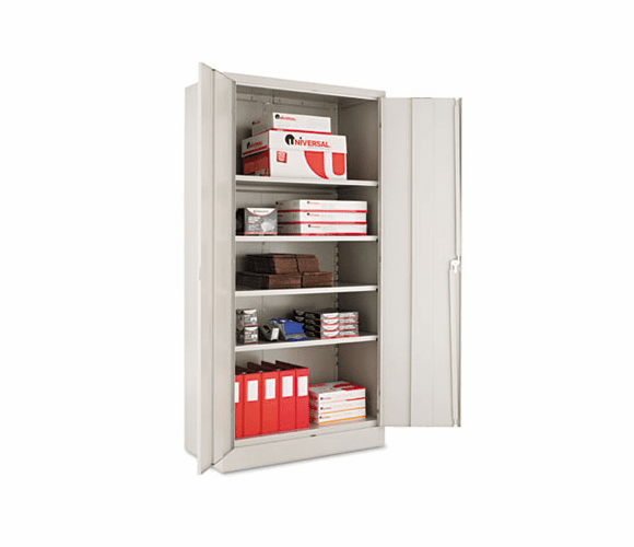 ALE85107 Quick-Assemble Cabinet, 36w x 18d x 72h, Light Gray By ALERA