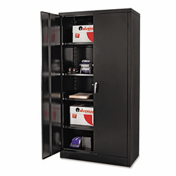 ALE85109 Quick-Assemble Cabinet, 36w x 18d x 72h, Black By ALERA