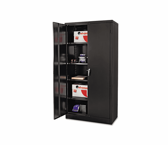 ALE85109 Quick-Assemble Cabinet, 36w x 18d x 72h, Black By ALERA