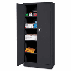 ALE86609 Space Mizer Storage Cabinet, 4 Fixed Shelves, 30w x 15d x 66h, Black By ALERA