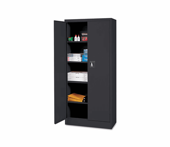 ALE86609 Space Mizer Storage Cabinet, 4 Fixed Shelves, 30w x 15d x 66h, Black By ALERA