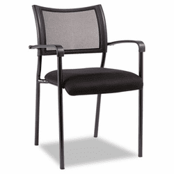 ALEEK43ME10B Eikon Series Stacking Mesh Guest Chair, Black, 2/Carton By ALERA