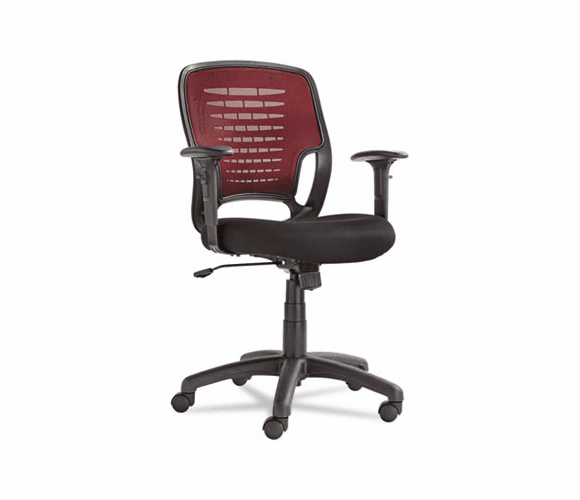 ALEEK4837 Eikon Series Swivel/Tilt Mesh Task Chair, Black Arms/Base, Burgundy By ALERA