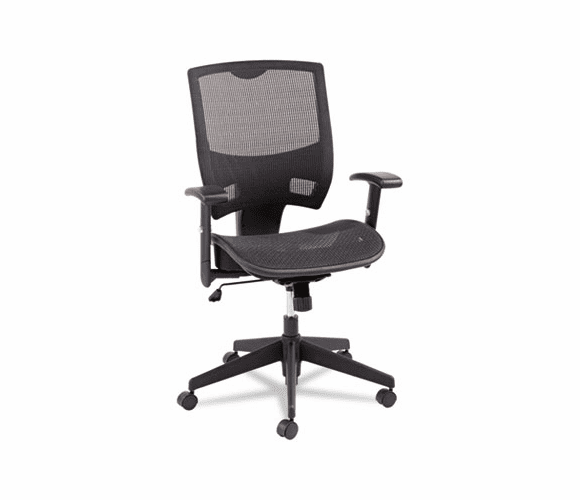 ALEEP4218 Epoch Series All Mesh Multifunction Mid-Back Chair, Black Back/Seat By ALERA