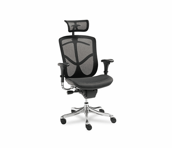 ALEEQA41ME10A EQ Series Ergonomic Multifunction High-Back Mesh Chair, Aluminum Base By ALERA